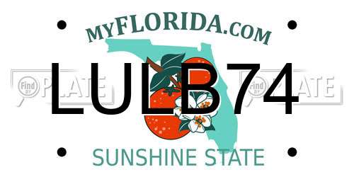 LULB74 Florida License Plate