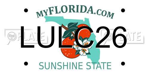 LULC26 Florida License Plate