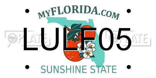 LULF05 Florida License Plate