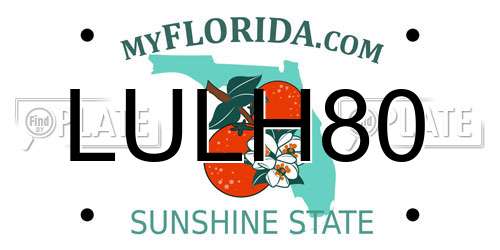 LULH80 Florida License Plate