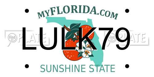 LULK79 Florida License Plate