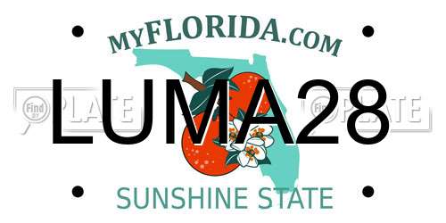 LUMA28 Florida License Plate