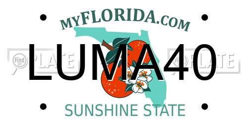 LUMA40 Florida License Plate