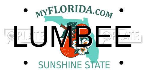 LUMBEE Florida License Plate