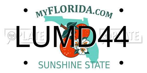 LUMD44 Florida License Plate