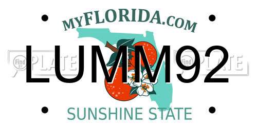 LUMM92 Florida License Plate
