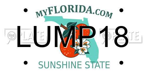LUMP18 Florida License Plate