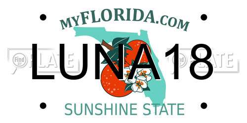 LUNA18 Florida License Plate