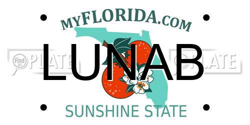 LUNAB Florida License Plate