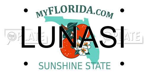 LUNASI Florida License Plate