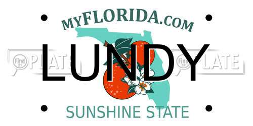 LUNDY Florida License Plate