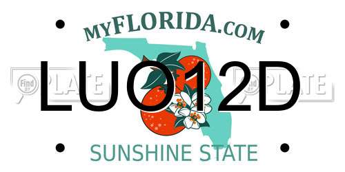 LUO12D Florida License Plate