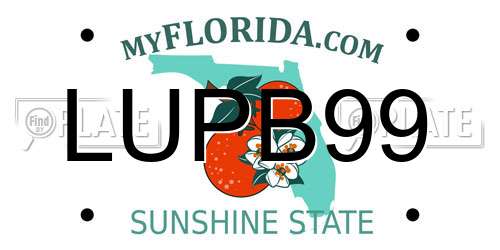 LUPB99 Florida License Plate