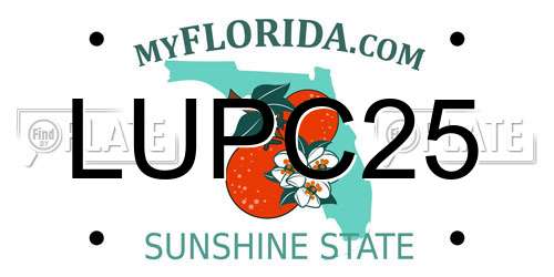 LUPC25 Florida License Plate