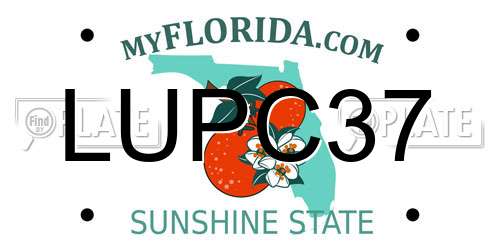 LUPC37 Florida License Plate