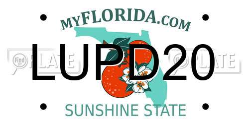 LUPD20 Florida License Plate