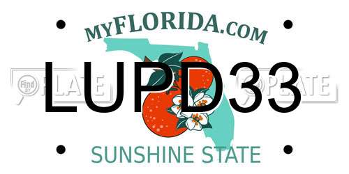 LUPD33 Florida License Plate