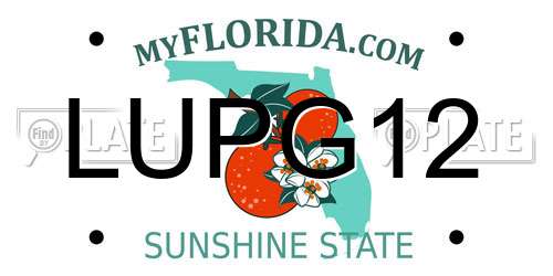 LUPG12 Florida License Plate