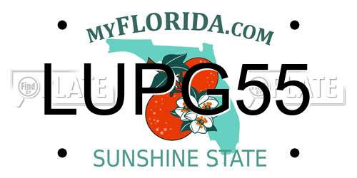 LUPG55 Florida License Plate