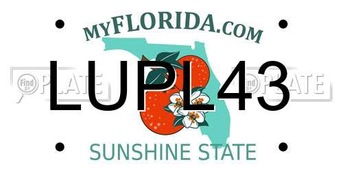 LUPL43 Florida License Plate