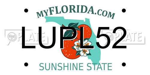 LUPL52 Florida License Plate