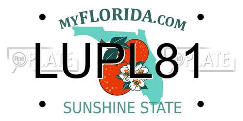LUPL81 Florida License Plate