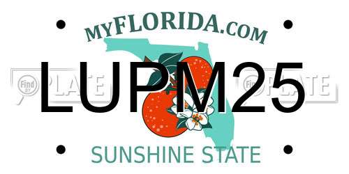 LUPM25 Florida License Plate