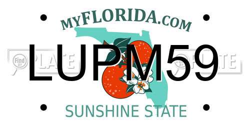 LUPM59 Florida License Plate