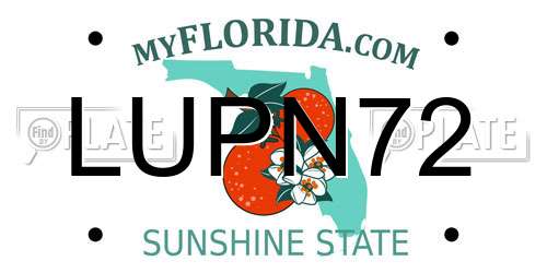 LUPN72 Florida License Plate