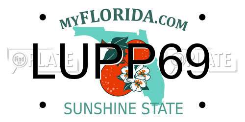 LUPP69 Florida License Plate