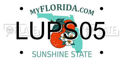 LUPS05 Florida License Plate