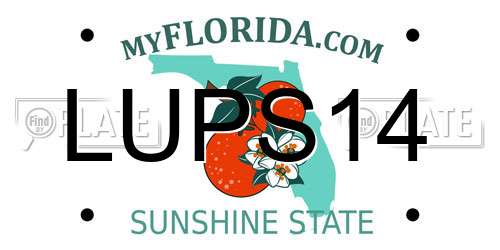 LUPS14 Florida License Plate
