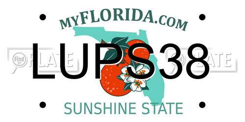 LUPS38 Florida License Plate