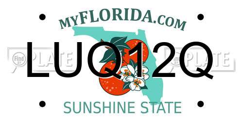 LUQ12Q Florida License Plate
