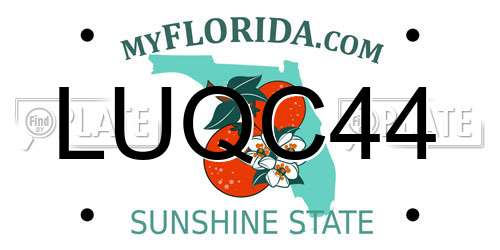 LUQC44 Florida License Plate