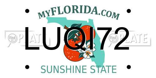 LUQI72 Florida License Plate