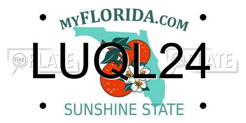 LUQL24 Florida License Plate