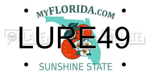LURE49 Florida License Plate