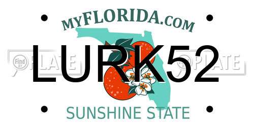 LURK52 Florida License Plate