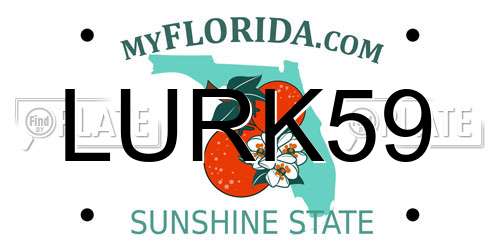 LURK59 Florida License Plate
