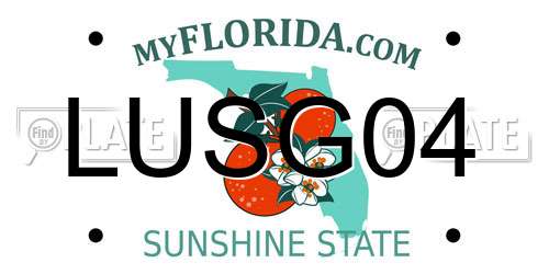 LUSG04 Florida License Plate