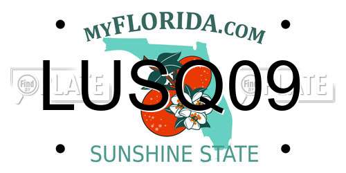 LUSQ09 Florida License Plate