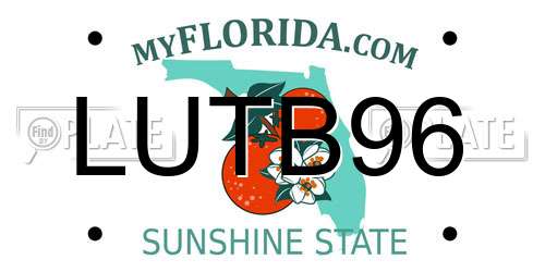 LUTB96 Florida License Plate