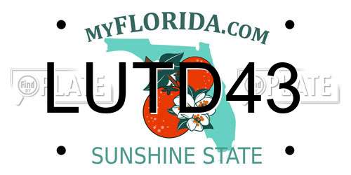 LUTD43 Florida License Plate