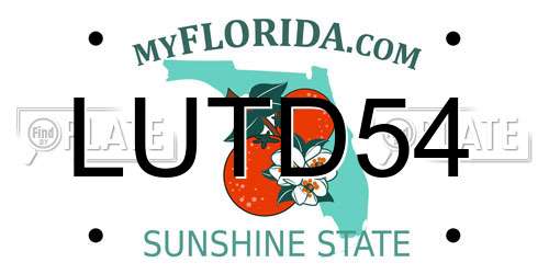 LUTD54 Florida License Plate