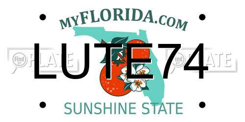 LUTE74 Florida License Plate