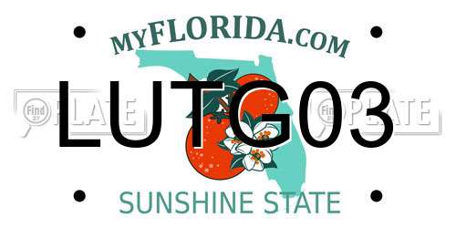 LUTG03 Florida License Plate