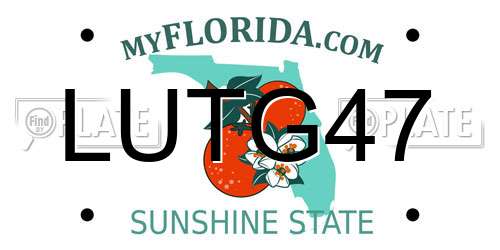 LUTG47 Florida License Plate