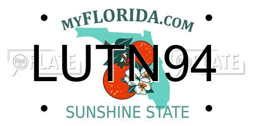 LUTN94 Florida License Plate