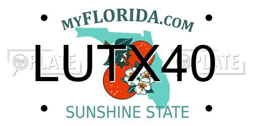 LUTX40 Florida License Plate